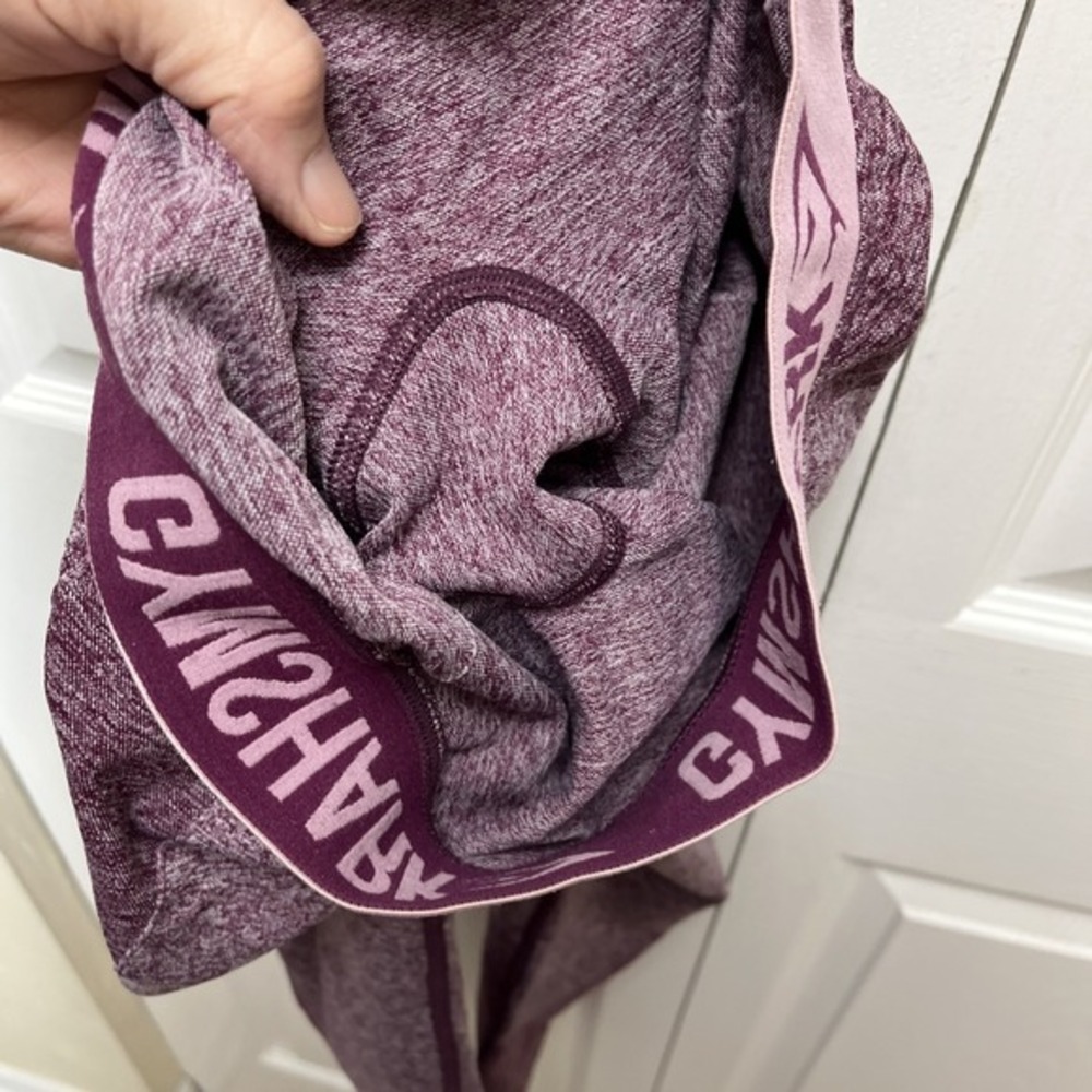Gymshark Flex Leggings SMALL GLLG015 AW18-369 Pink Burgandy - Picture 5 of 6